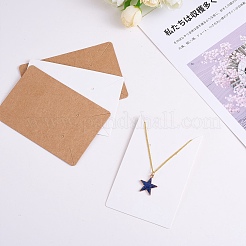 200pcs 2 Farben Rechteck Karton Schmuck Anzeigekarten&nbsp;CDIS-SZ0001-18