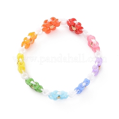 Bague extensible en perles de verre pour femme&nbsp;RJEW-MZ00002-01