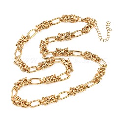Colliers à maillons byzantins en acier inoxydable 304 de 6 mm pour femmes&nbsp;NJEW-G201-05G