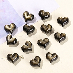 Natürliche goldene Glanz Obsidian Perlen&nbsp;PW-WG54949-01