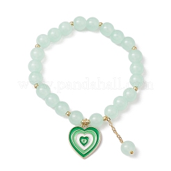 Braccialetti elasticizzati con perline di vetro rotonde da 8 mm&nbsp;BJEW-JB10731