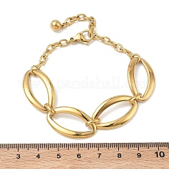 Zweifarbige Gliederarmbänder aus Edelstahl 304&nbsp;BJEW-P396-01A-G