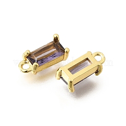 Ciondoli di vetro di ottone&nbsp;KK-Z156-02G-03