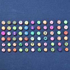 150pcs 3 Arten handgemachte Polymertonfarbenperlen&nbsp;CLAY-SZ0001-31