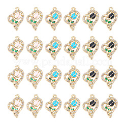 30 ciondolo in lega smaltata e strass a 3 colori&nbsp;FIND-TA0010-19
