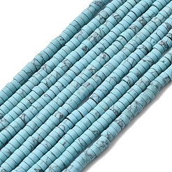 Gefärbten Synthesetürkisfarbenen Perlen Stränge&nbsp;G-Z089-A04-F