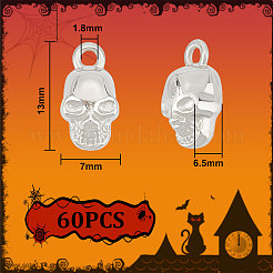 60pcs Halloween-Legierungsanhänger&nbsp;FIND-UN0002-50P