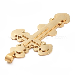 Grands pendentifs en acier inoxydable 304 avec placage ionique (IP)&nbsp;STAS-I002-M06-G