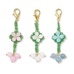3 pieza de cuarzo azul natural redondo&nbsp;HJEW-MZ00397