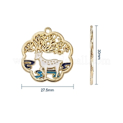 Pendenti placcati oro della lega dello smalto&nbsp;ENAM-CJ0001-62