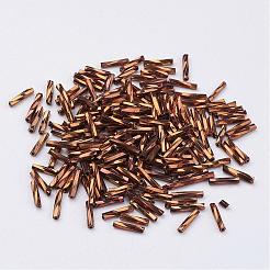 Glasperlen mit gedrehten Trompeten&nbsp;SEED-E002-6mm-881#