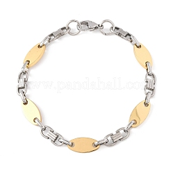 Bracelets à maillons ovales en acier inoxydable 304 pour femmes et hommes&nbsp;BJEW-F527-08A-GP