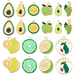 Colgantes de esmalte de aleación 40pcs 10 estilos&nbsp;ENAM-TA0003-06