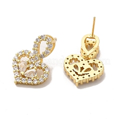 Aretes de corazón con circonitas cúbicas&nbsp;EJEW-C057-14G-06