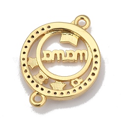 Messing Micro pave klar Zirkonia Verbinder&nbsp;ZIRC-A013-11G
