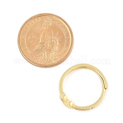 Verstellbare Fingerringe aus Messing mit Mikropflaster und Zirkonia für Damen&nbsp;RJEW-U032-05G