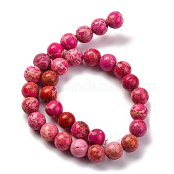 Brins de perles de jaspe impérial/régalite naturelle teintée/jaspe sédimentaire marin&nbsp;G-B124-C02-07