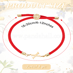 1 braccialetti scorrevoli in cordino di nylon regolabile per donna&nbsp;BJEW-LP0001-32X-02
