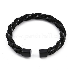 Bracelets manchettes en acier inoxydable 304 avec placage ionique (IP) pour femmes&nbsp;STAS-M023-18B