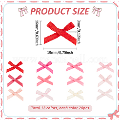 240 Stück Kostümzubehör aus Polyester in 12 Farben&nbsp;DIY-PH0028-75A