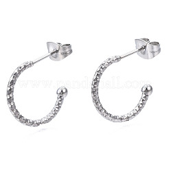 Orecchini a bottone in acciaio chirurgico inossidabile 316 anti-ossidazione&nbsp;EJEW-N097-077P