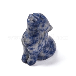 Décorations d'affichage de jaspe de tache bleue naturelle&nbsp;DJEW-P019-A03