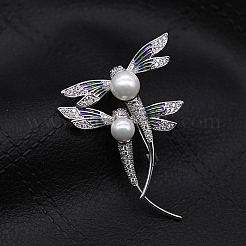 Spilla in lega di strass a forma di libellula&nbsp;LS-PW-WG859D6-01