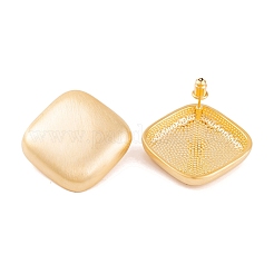 Aretes de latón con rombos para mujer&nbsp;EJEW-G391-15G