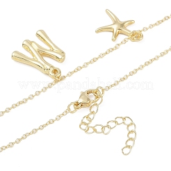 Colliers avec pendentif initial en forme de coquille plaqué or 18 carat&nbsp;IL8059-13