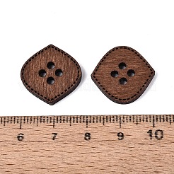 Ovale Holzknöpfe mit einem Loch&nbsp;BUTT-Q046-11B