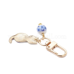Décoration pendentif en émail en alliage de chat&nbsp;HJEW-JM04431