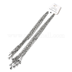 12 Stück 2.2 mm 304 Edelstahl-Halskette mit geriffelter Form für Damen und Herren&nbsp;NJEW-H093-15P