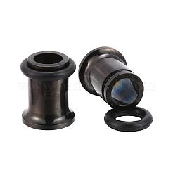 12 Stück 6 Farben 316 chirurgischer Edelstahl Schraube Ohr Messgeräte Flesh Tunnel Stecker&nbsp;STAS-YW0001-14