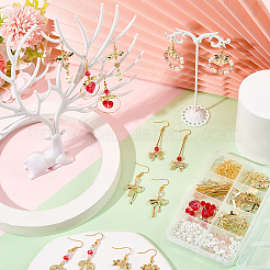 DIY-Sets zur Herstellung von Ohrringen mit Herzschleife&nbsp;DIY-SC0031-08