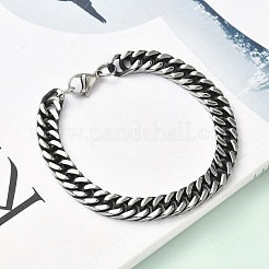 Bracelets à maillons cubains en acier inoxydable 304 pour hommes et femmes&nbsp;BJEW-D367-01