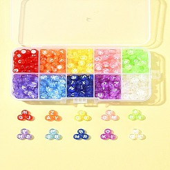 500pcs 10 Farben transparente Acrylperlen&nbsp;TACR-FS0001-57