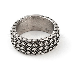 Steampunk-Stil 304 Edelstahl Breitbandringe&nbsp;RJEW-R316-01AS-B