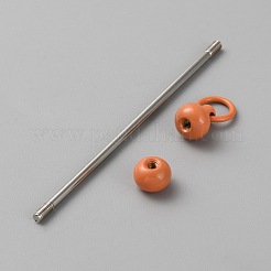 Portachiavi con perline in ferro per la creazione di gioielli fai da te&nbsp;IFIN-SZC0005-01A-12