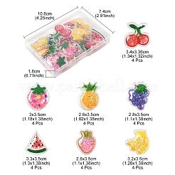 28 Stück 7 Stile transparente PVC-Kunststoff-Cabochons&nbsp;PVC-FS0001-04
