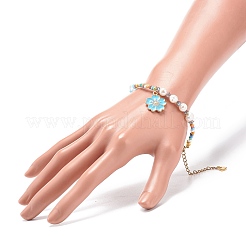 Legierung Emaille Sakura Charm Armband&nbsp;BJEW-JB08850