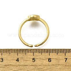 Mikropavé-Manschettenringe aus klarem Zirkonia aus Messing für Damen&nbsp;RJEW-S399-14G