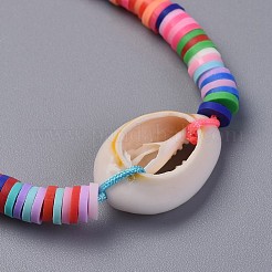 Bracelets tressés pour enfants en perles heishi en argile polymère faites à la main&nbsp;BJEW-JB04317-05