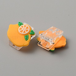 Adorables clips en silicone et en plastique avec des fruits&nbsp;AJEW-WH0248-373K