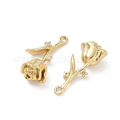 Pendentifs avec zircon cubiques à micro-pavés en laiton&nbsp;KK-L260-15G