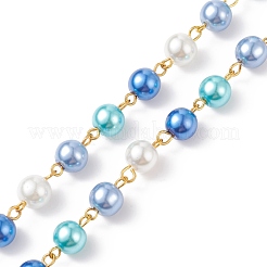 Catena di perle di vetro fatta a mano&nbsp;AJEW-JB01134-01