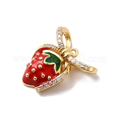 Pendentifs avec zircon cubiques à micro-pavés en laiton&nbsp;KK-Z131-15G-03
