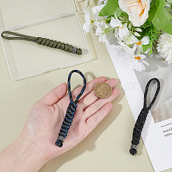 3 Stück Schlüsselanhänger-Karabiner aus Polyester- und Spandex-Kordeln&nbsp;HJEW-UN00081