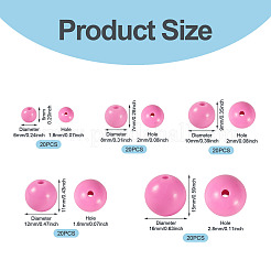 100pcs 5 styles de perles acryliques opaques&nbsp;MACR-TADJ0001-12F
