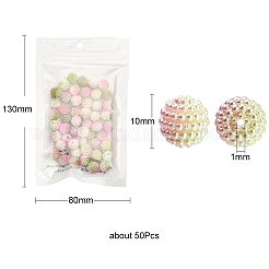 50pcs perles acryliques imitation perle&nbsp;OACR-YW0001-11I