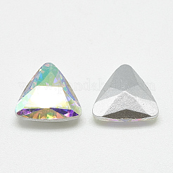 Cabochons en verre avec strass de dos avec point&nbsp;RGLA-T087-12mm-05